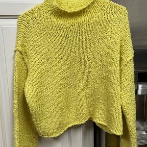 Anthropologie Yellow Cotton Sweater